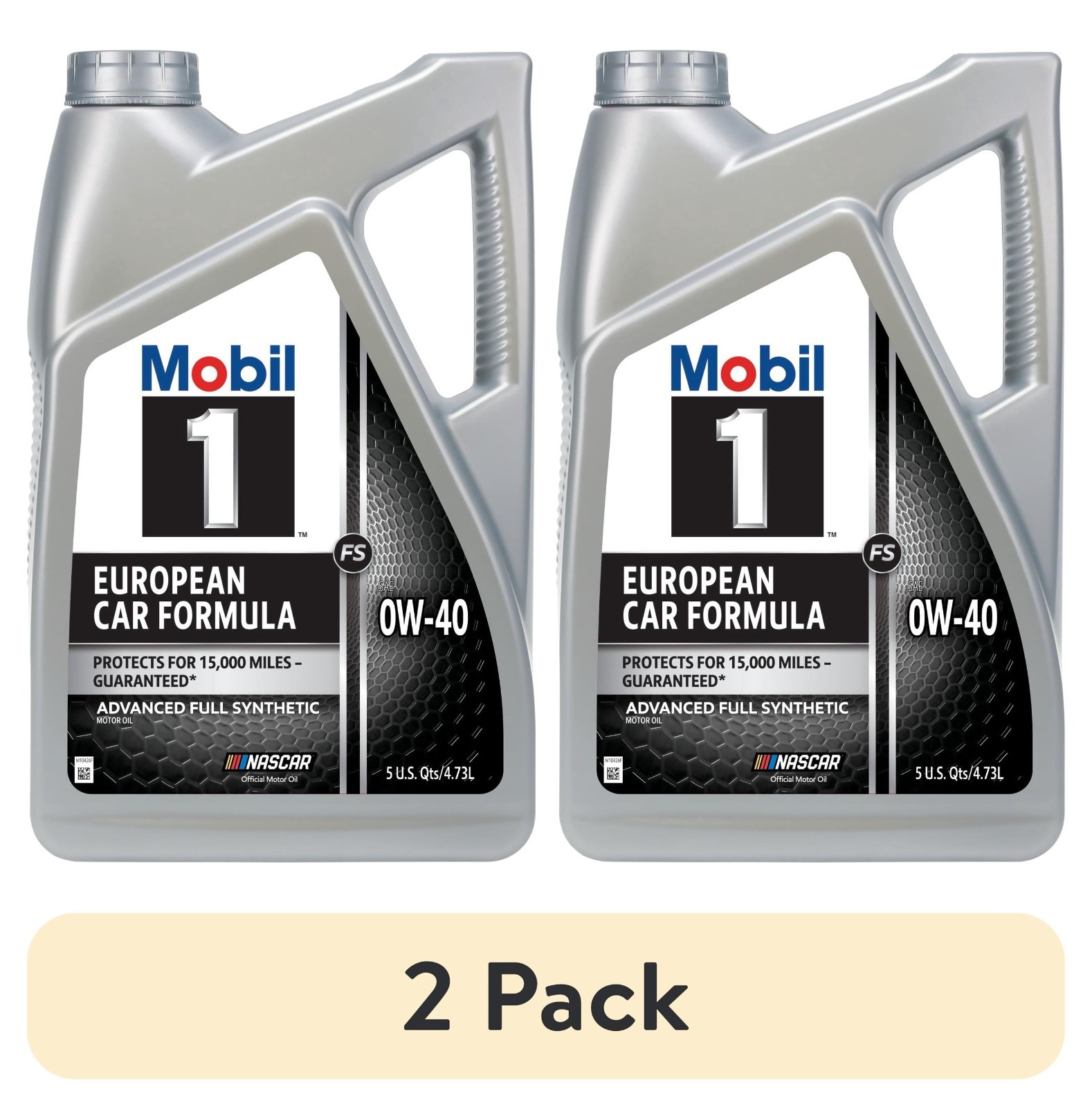 (2 pack) Mobil 1 FS European Car Formula Full Synthetic Motor Oil 0W-40, 5 Quart