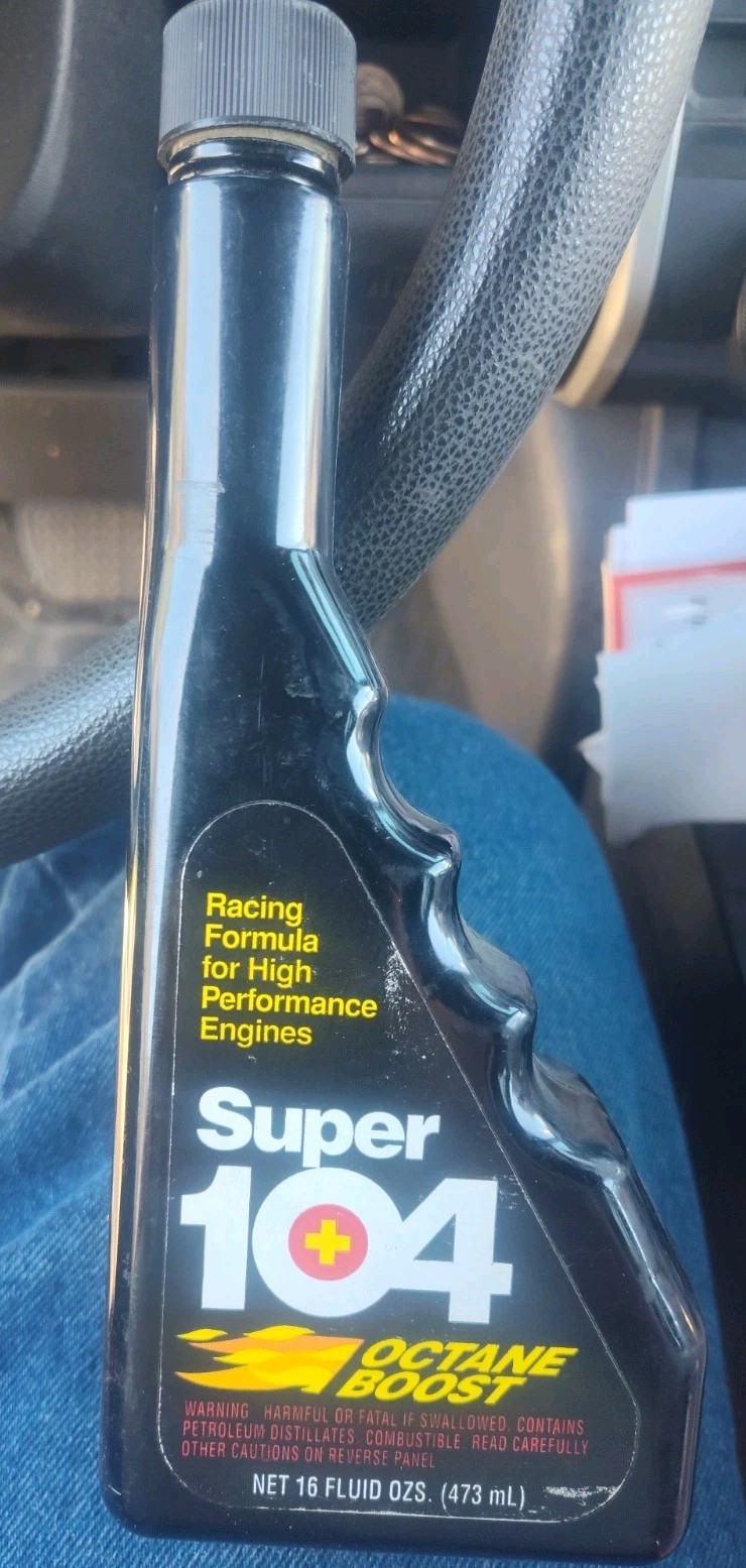 SUPER 104 + OCTANE BOOAST RACING FORMULA HIGH PERFORMANCE 16 OZ BOTTLE SEALED
