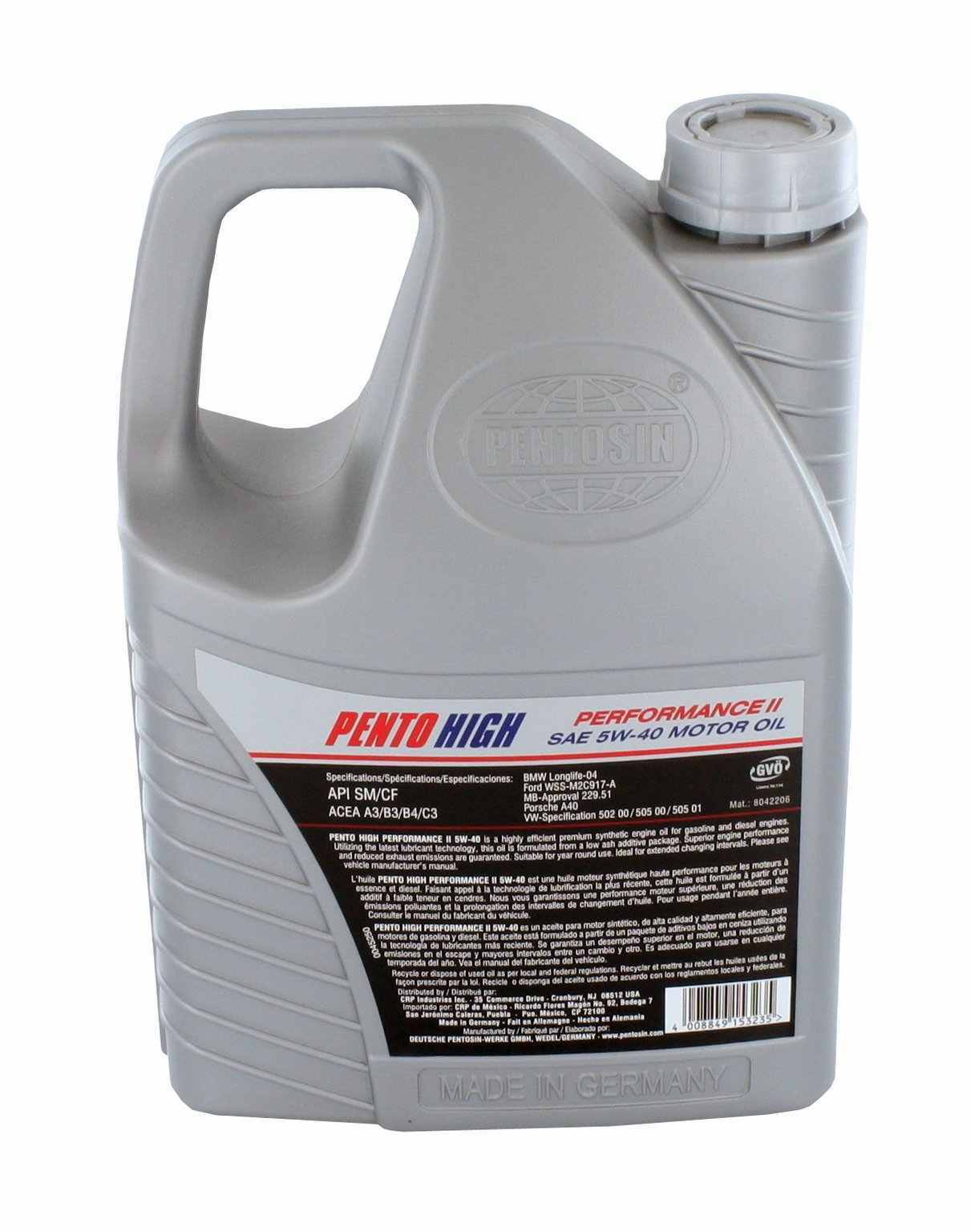 9 LITER KIT PENTO HIGH PERFORMANCE II 5w40 Engine Motor Oil For AUDI MERCEDES VW