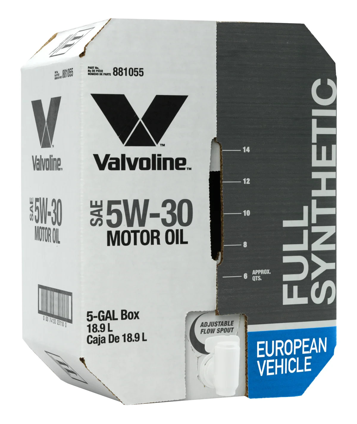 Valvoline European Full Synthetic 5W-30 Motor Oil, 1 – 5 Gallon Bay Box | 881055