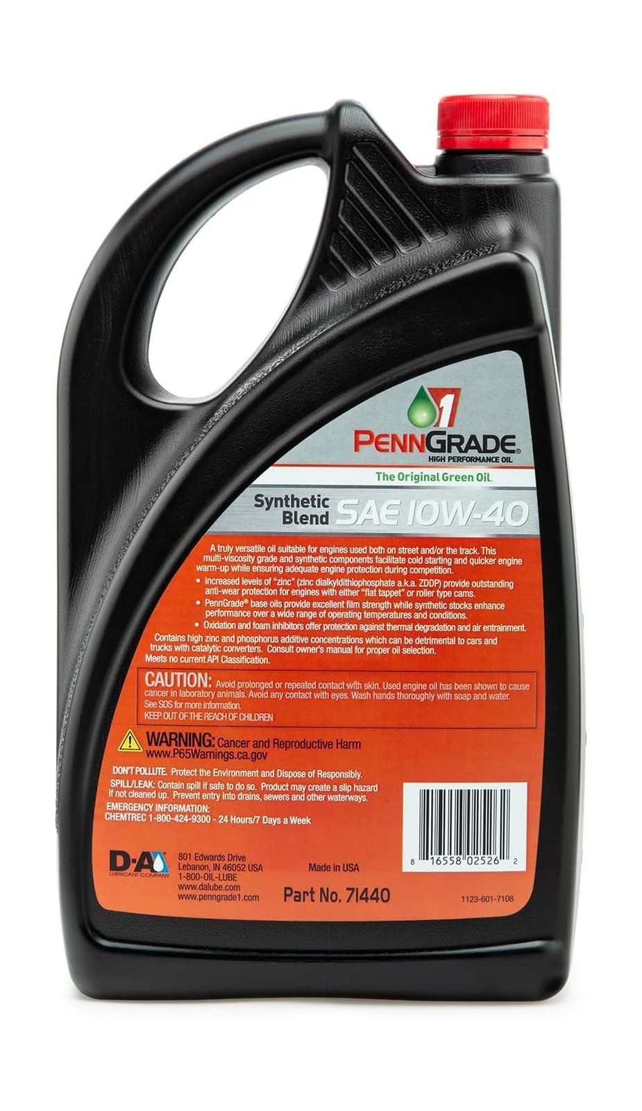 PENN GRADE 1, 71440, Synthetic Blend High Performance Oil SAE 10W-40, 5 Quart…