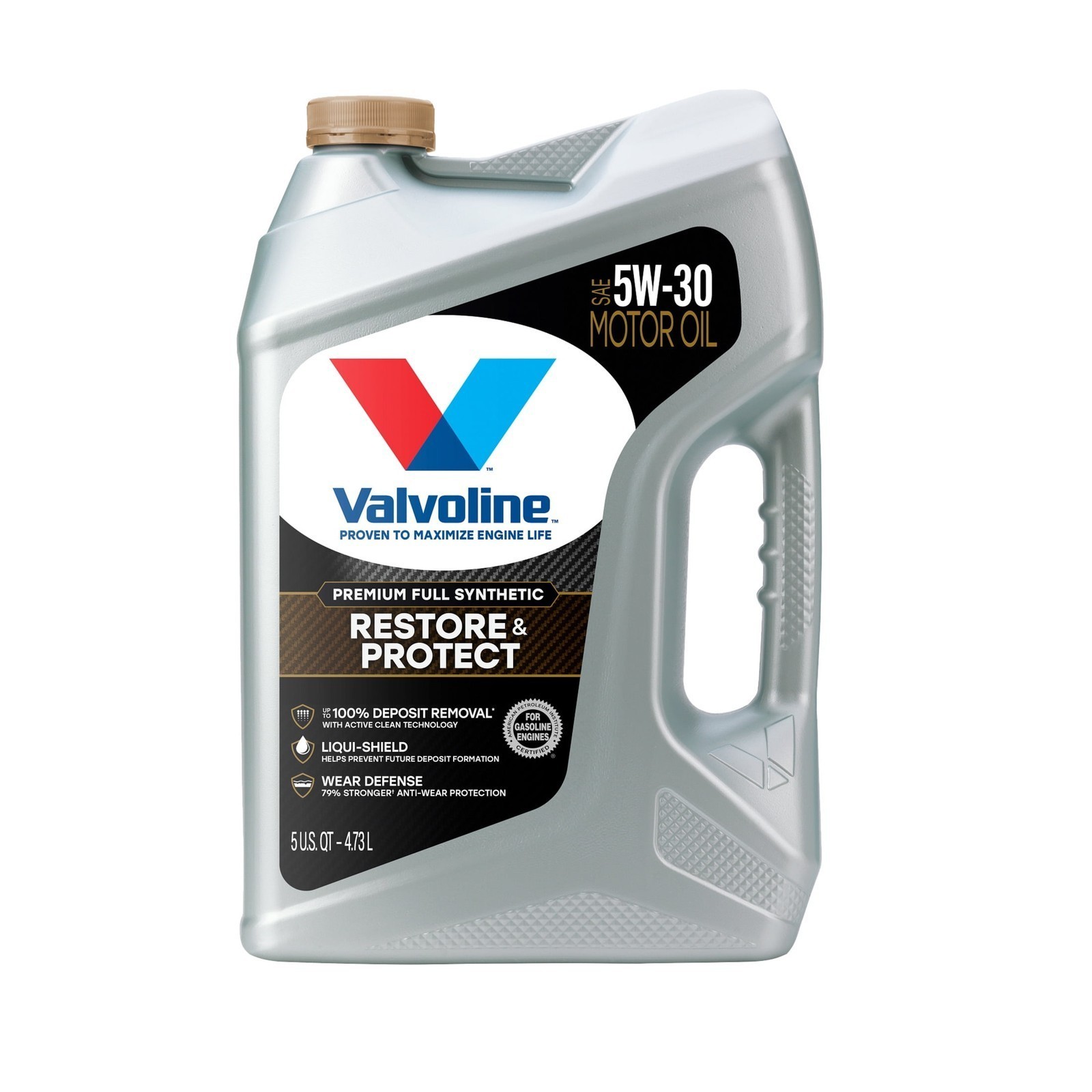 Restore&Protect Full Synthetic 5W-30 Motor Oil 5QT Stronger Anti-wear Protection
