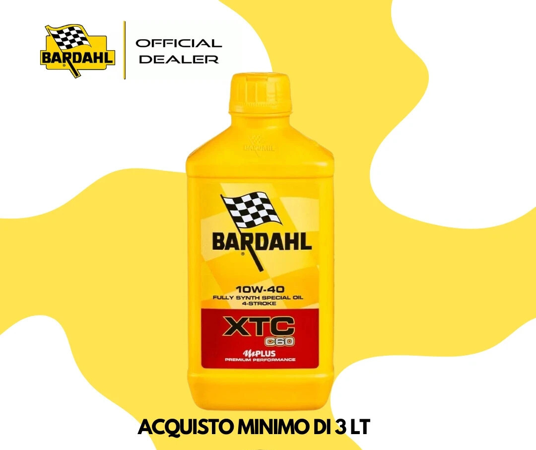 🇮🇹 1 LITER MOTORCYCLE ENGINE OIL BARDAHL XTC C60 4T 10W40 SYNTHETIC MIN 3 LT