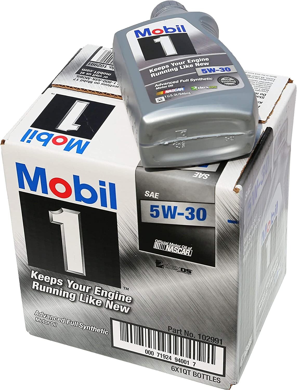 Mobil 1 Advanced Full Synthetic Motor Oil 5W-30, 6-pack of 1 quarts