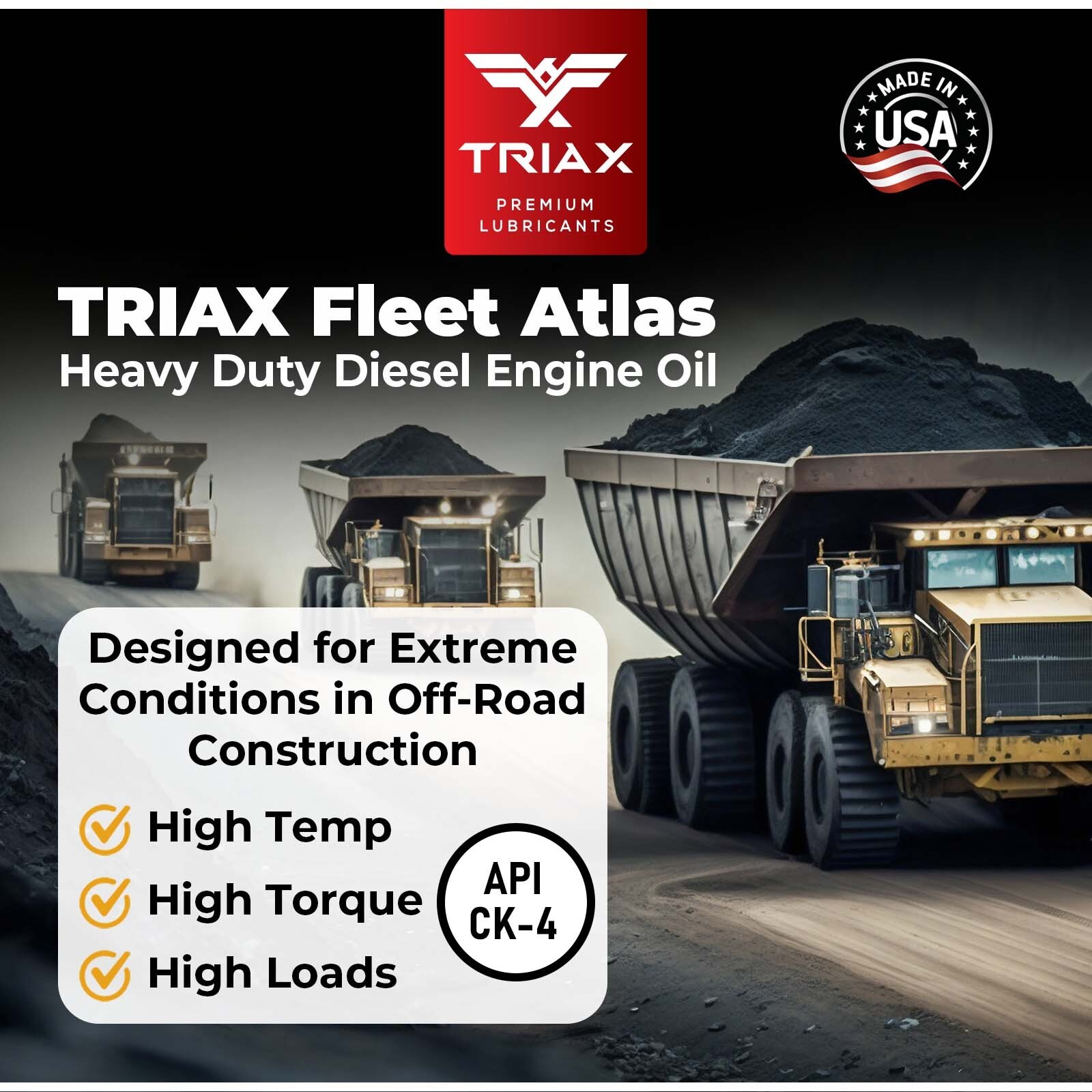 TRIAX Fleet Atlas 20W-50 Super Heavy Duty Diesel Engine Oil (5 Gallon Pail)