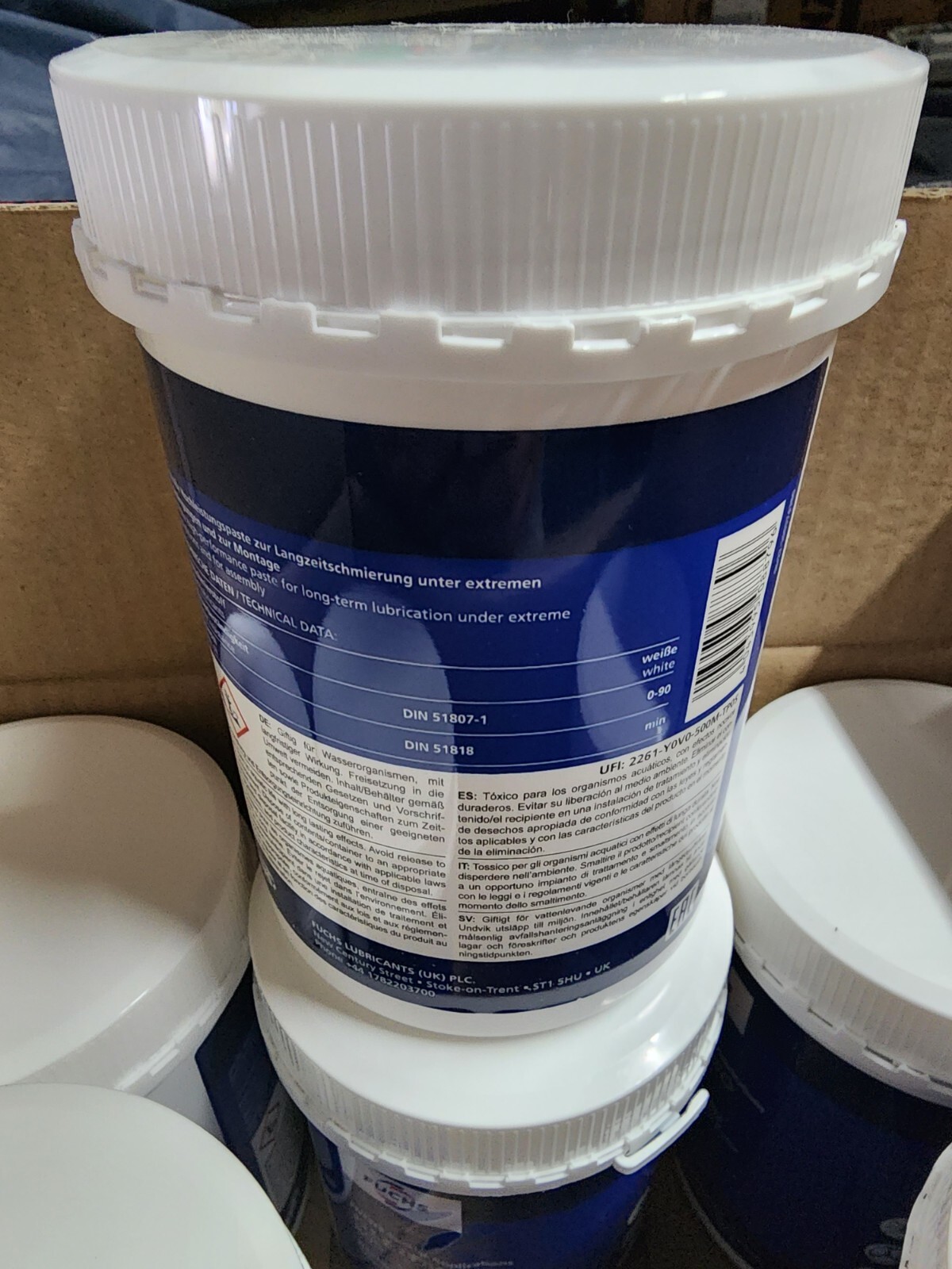 ENG-FUCHS GLEITMO 805: 6KG 13.22LB HI-PERF. SPECIAL WHITE BEARINGS PASTE LUB.
