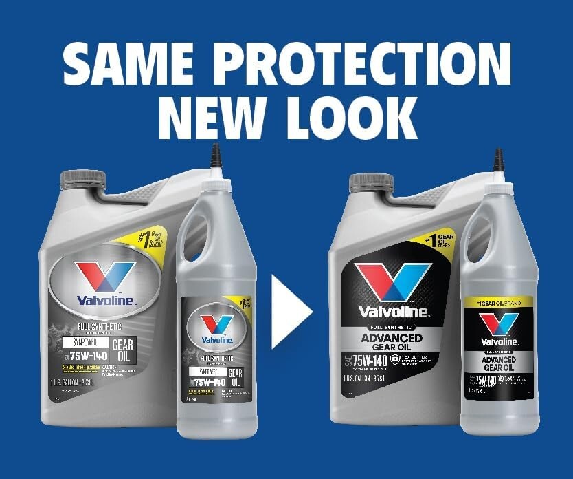 Valvoline Advanced Full Synthetic 75W-140 Gear Oil 1 QT, 1.5X Better Protection