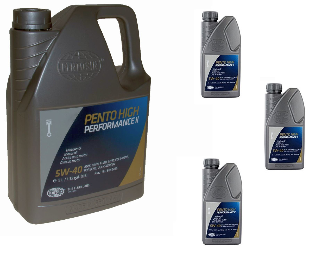 8 LITER PENTOSIN 5w40 Engine Motor Oil for Audi Isuzu Dodge Sprinter Mercedes VW