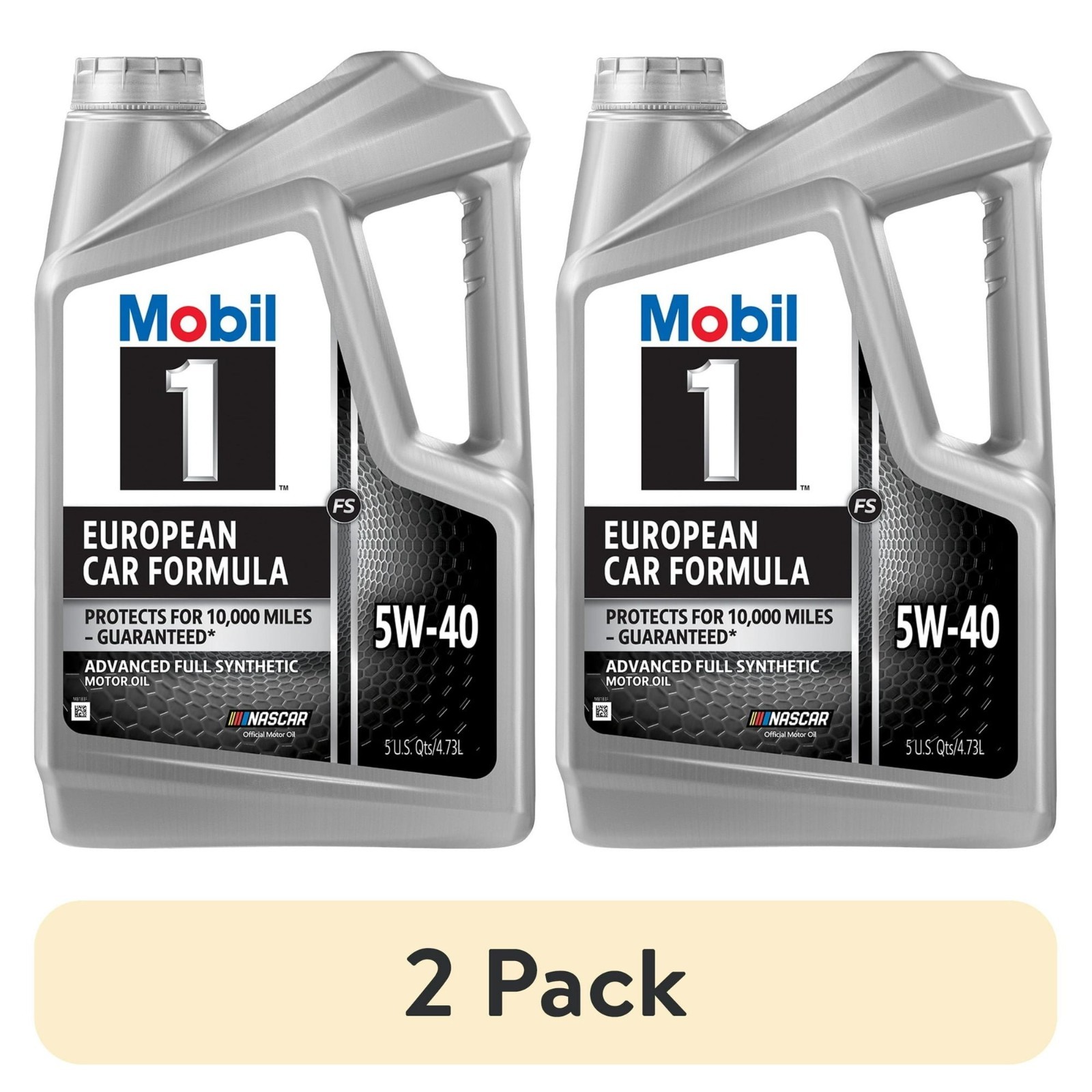 2 Pack, Mobil 1 FS European Car Formula Full Synthetic Motor Oil 5W-40, 5 Quart