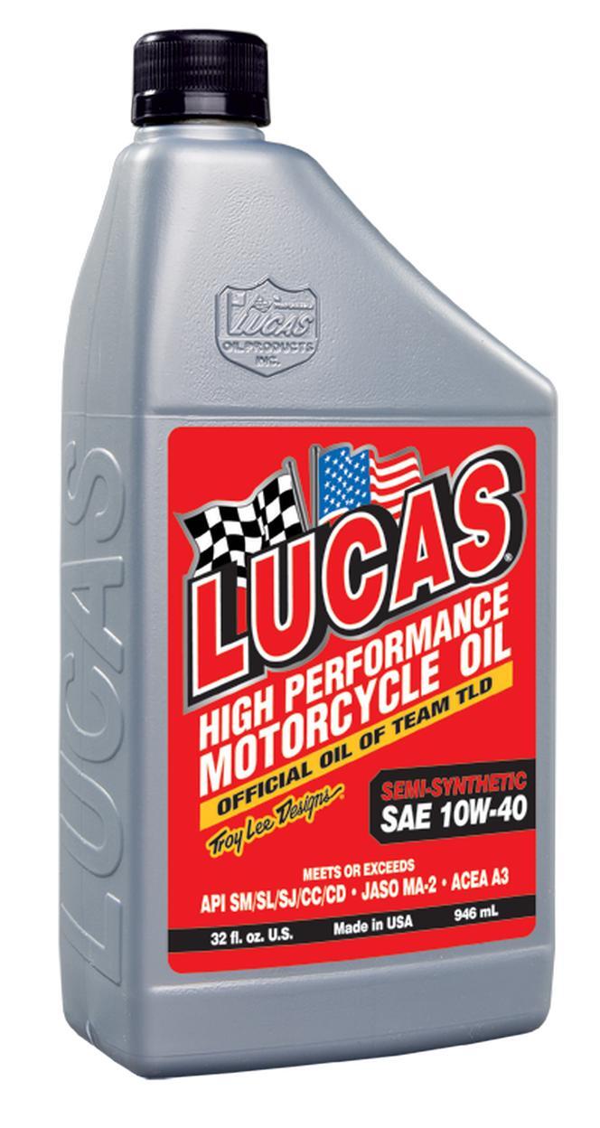 Lucas Oil Products 10710 Semi-Syn SAE 10W-40 Motorcycle Oil