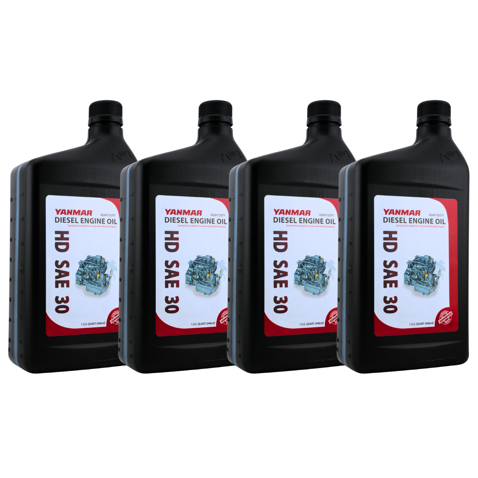 Yanmar HD SAE 30 Diesel Engine Oil Heavy Duty Marine Industrial – Pack of 4