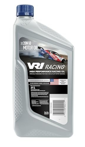 High-Performance 20W-50 Racing Motor Oil, 1 QT – Case of 6, Ideal for Engines