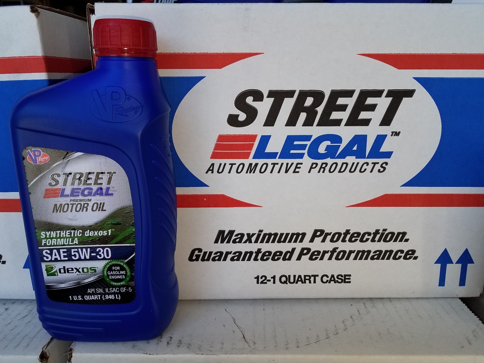 5 Quart Pack of VP Racing Lubricants 5W30 Steet Legal Synthetic Dexos1 Motor Oil