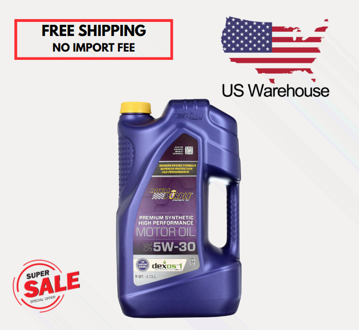 SALE Royal Purple High Performance 5W-30 Premium Synthetic Motor Oil, 5 Quarts