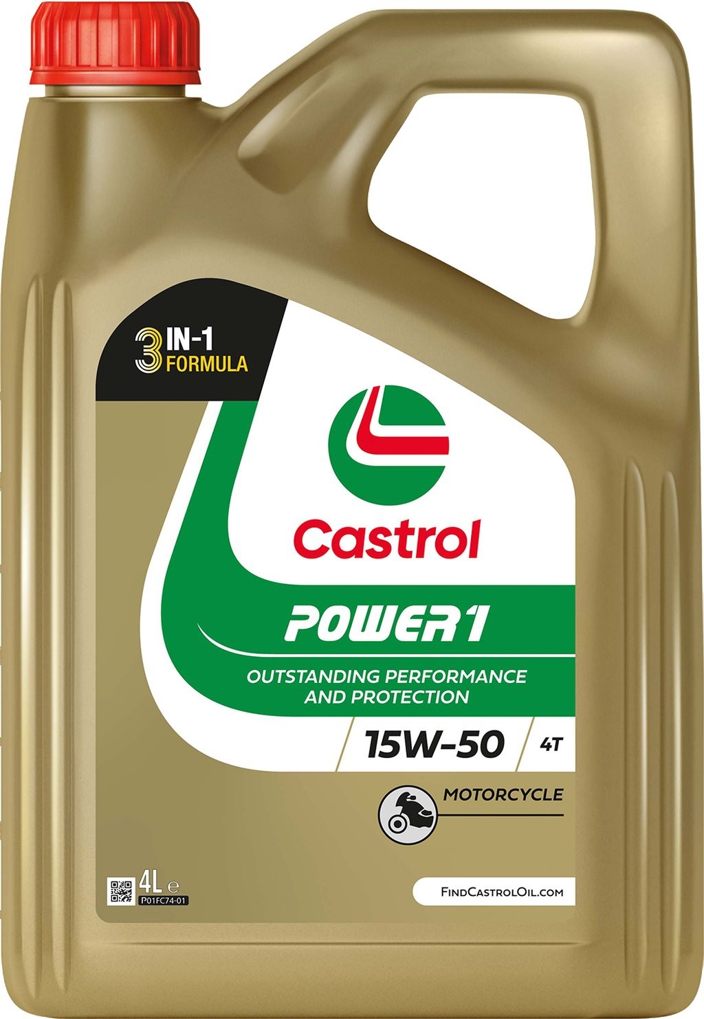 Castrol Power 15W-50 API SN JASO MA 4L Synthetic Engine Oil Motorcycle Lubricant