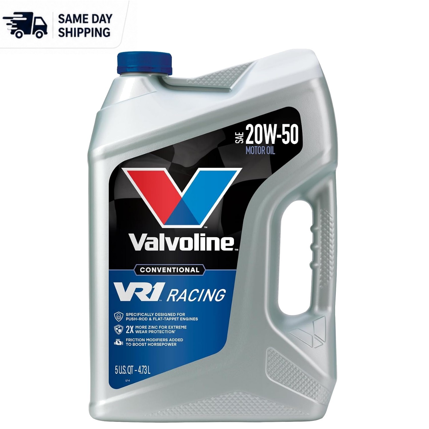 5 Quart VR1 Racing SAE 20W-50 Motor Oil: Maximum Horsepower & Thermal Stability
