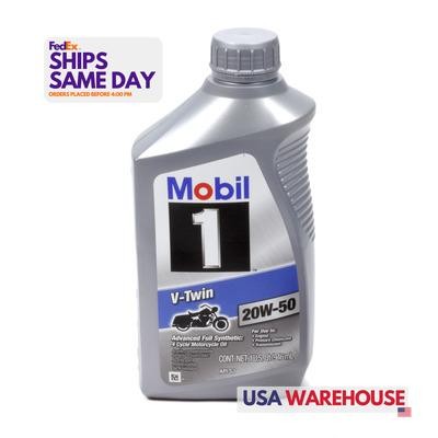 Mobil 1 MOB112630-1, One 20W50 V-Twin Oil 1 Qt High Performance & Racing Parts