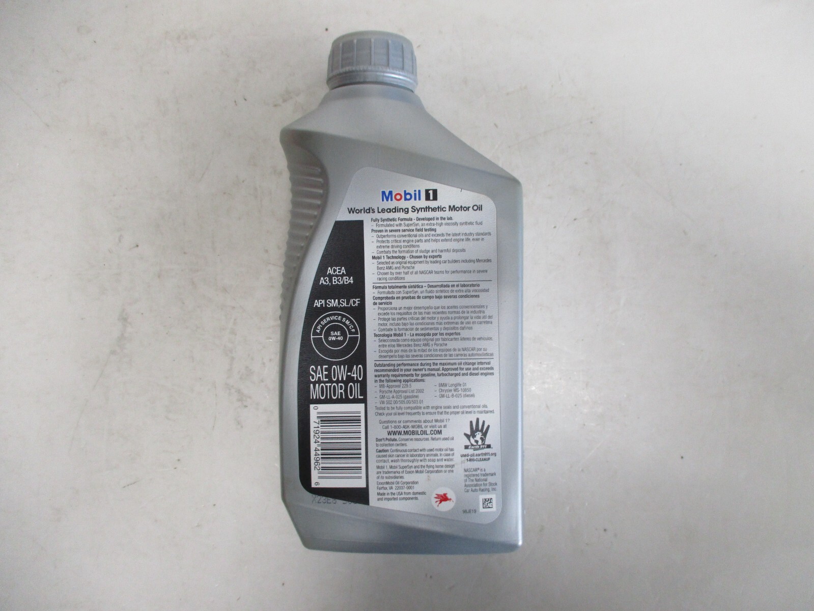 6 PACK – Mobil 1 98JE19 -0W-40 Full Synthetic Motor Oil, (Total 6 Quart)