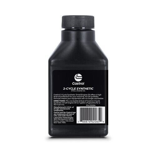 Castrol 215304 2 Cycle Full Synthetic Oil – With Fuel Stabilizer – Case of 24