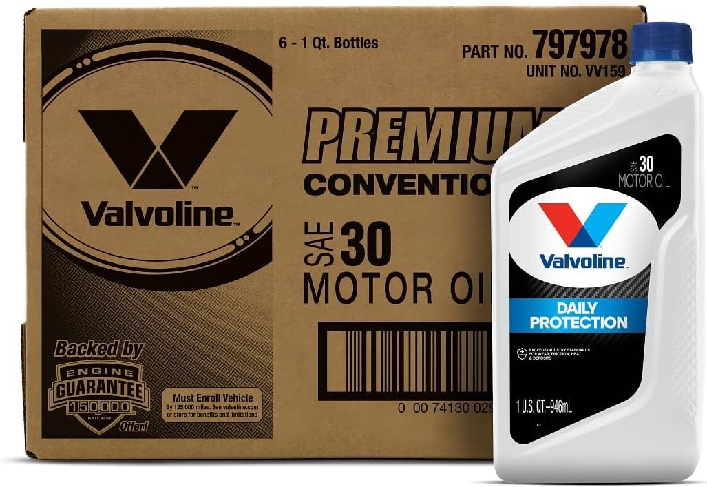 Daily Protection SAE 30 Conventional Motor Oil 1 QT, Case of 6