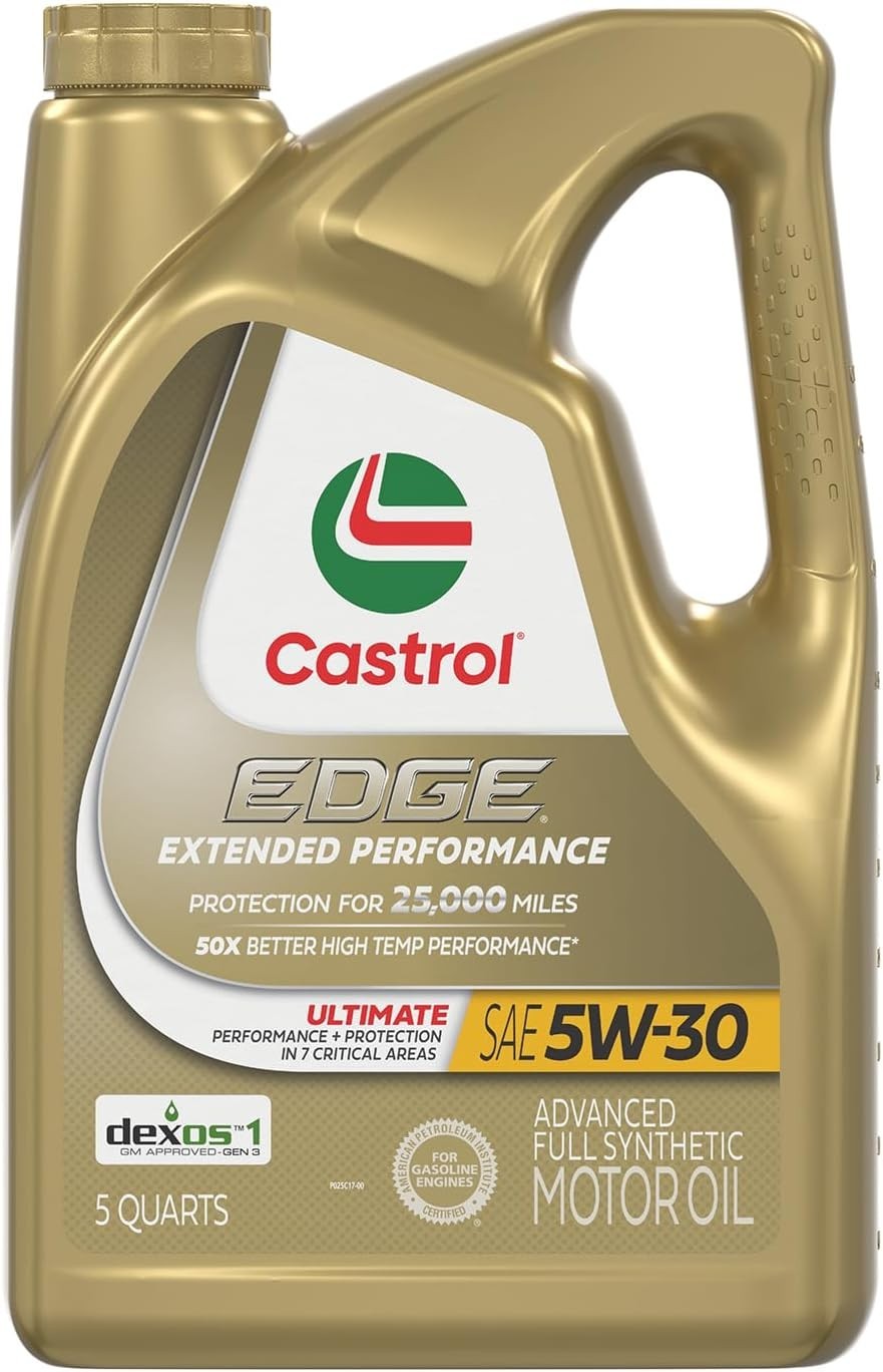 5W-30 Edge Full Synthetic Motor Oil – 5 Quart Jug for Long-Lasting Engine Care