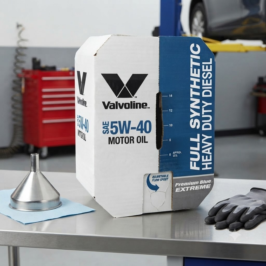 VALVOLINE 884940 Premium Blue Extreme Full Synthetic SAE 5W-40; 5 Gallon Bay Box