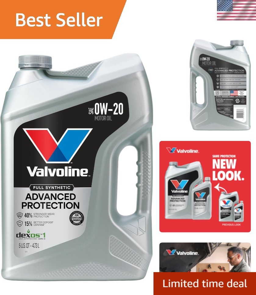 Advanced Full Synthetic SAE 0W-20 Motor Oil 5 QT