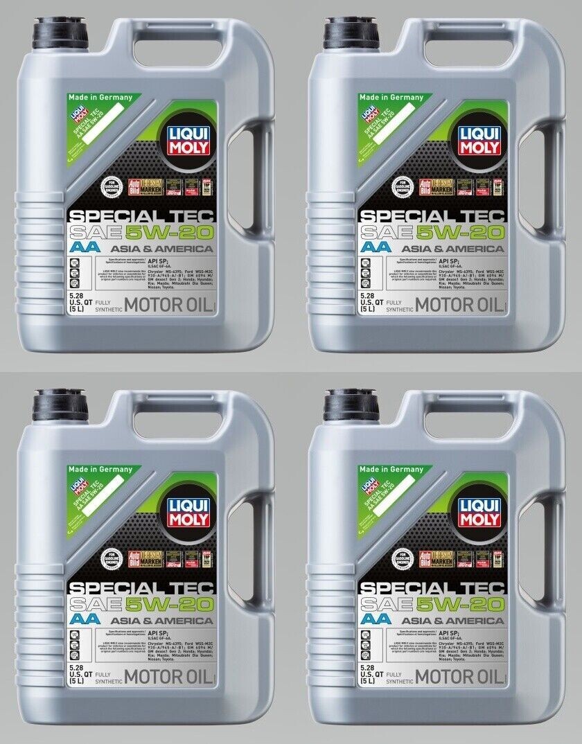 Liqui Moly Special Tec AA SAE 5W-20 Full Synthetic Premium Motor Oil Set Of 4 5L