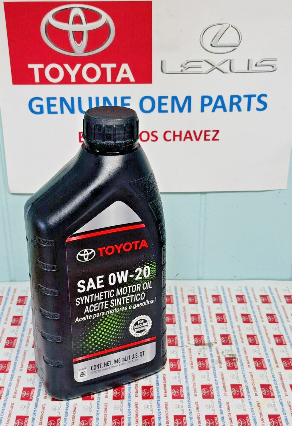 Toyota 5 Quarts 0W-20 Motor Oil +Oil Filter W/Gask+Drain Washer GENUINE OEM PART