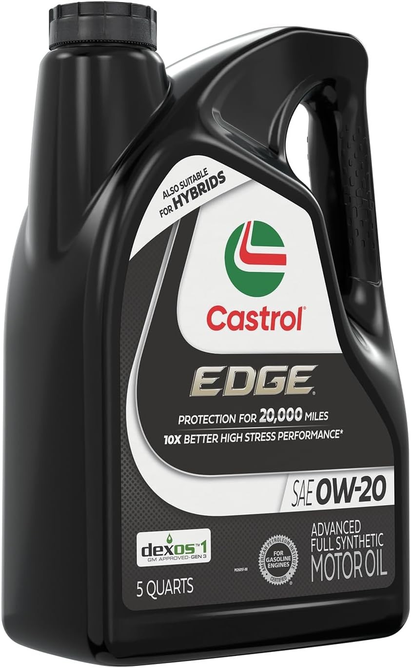 EDGE 0W-20 Advanced Full Synthetic Oil – 5 Quart Jug for Universal Fit Vehicles