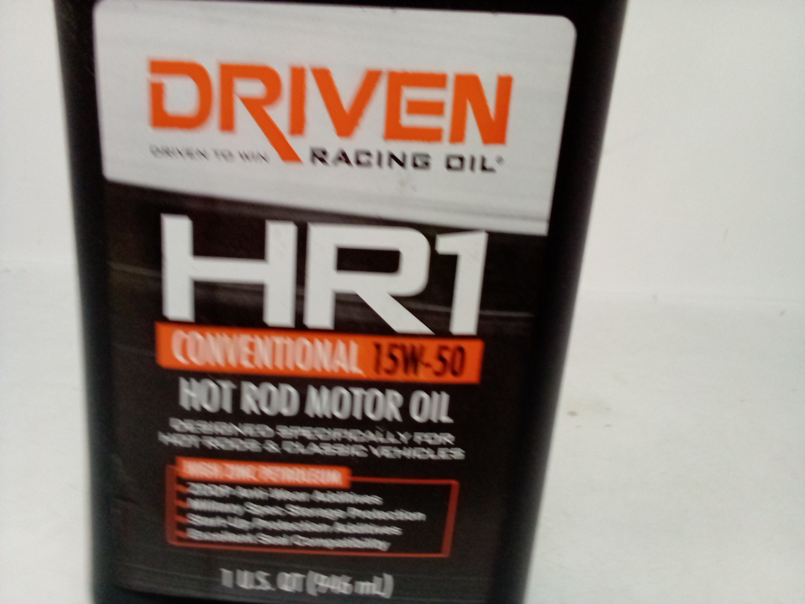 Driven Motor Oil – HR1 Hot Rod Oil {15W-50} – Conventional – 1 Qt