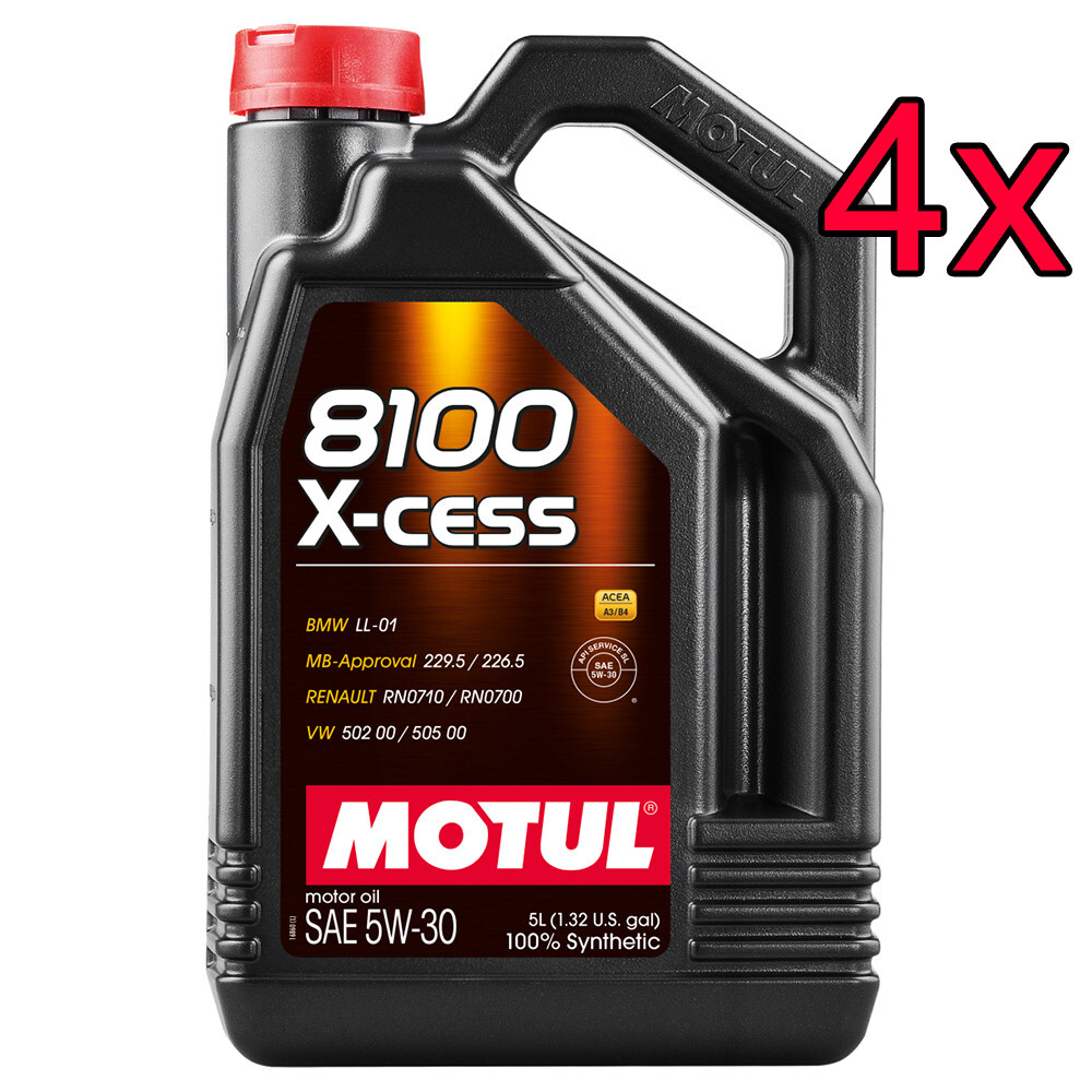 [Case of 4] Motul 8100 X-Cess Full Synthetic 5W-30 Engine Motor Oil 5L