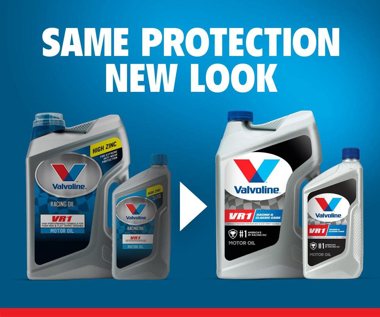 Valvoline VR1 Racing SAE 20W-50 High Performance Zinc Motor Oil 1 QT Case of 6
