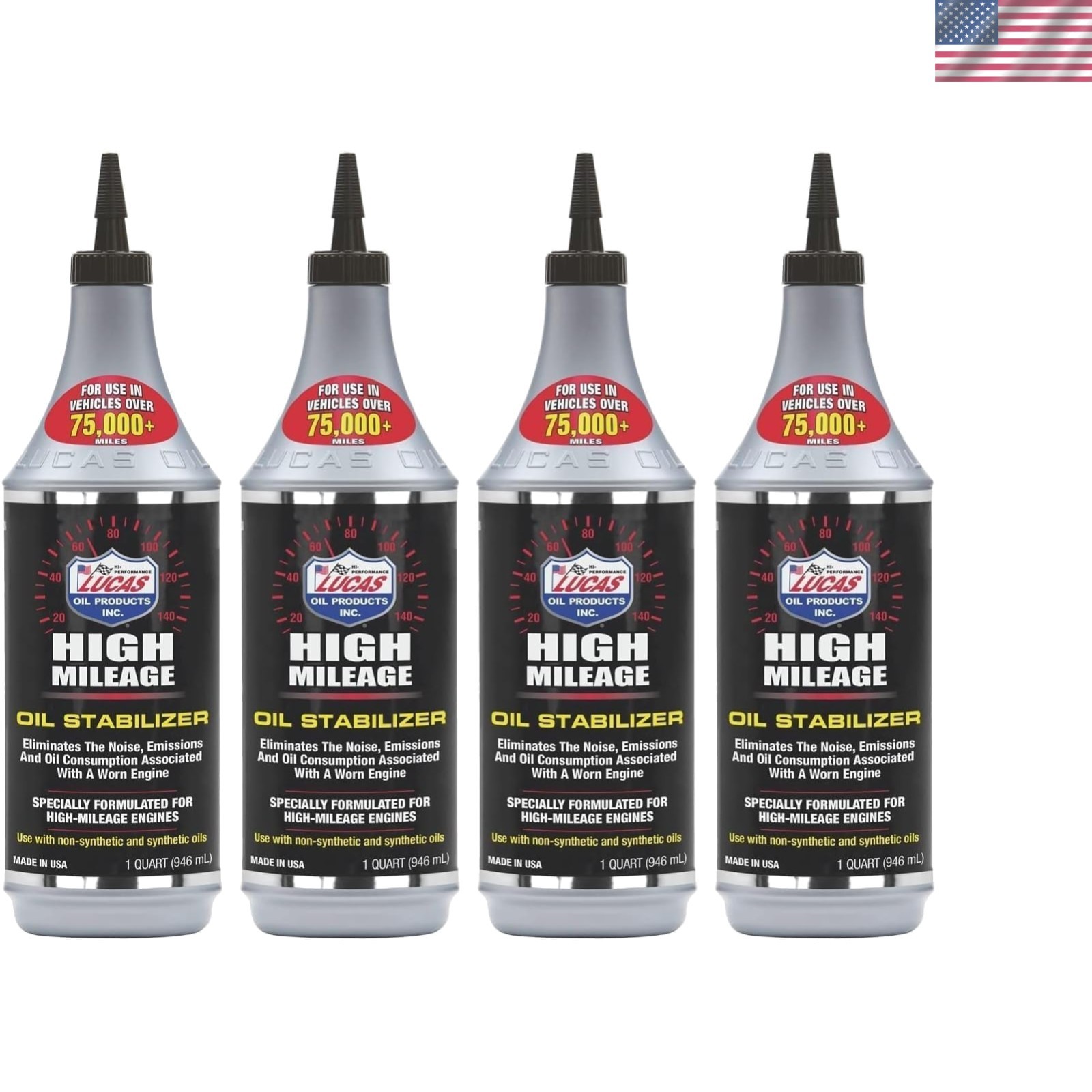 Lucas 10118 High Mileage Oil Stabilizer – Optimize Engine Performance (1 Quart)