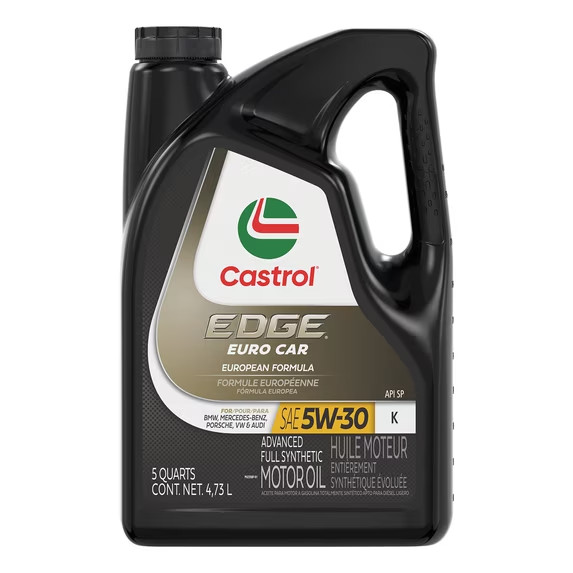 Castrol EDGE Euro 5W-30 K Advanced Full Synthetic Motor Oil, 5 Quarts