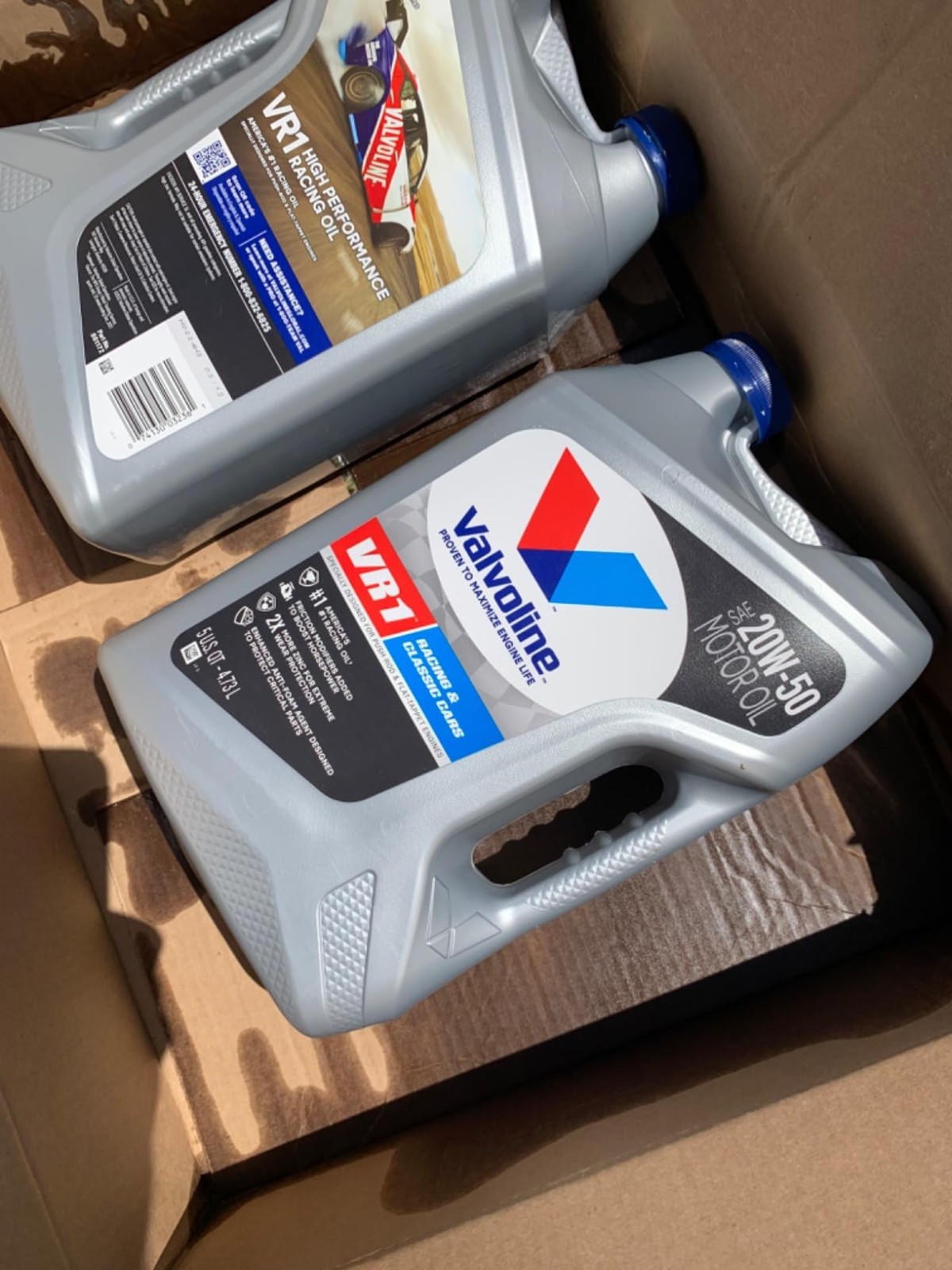 5 QT High Performance 20W-50 Racing Motor Oil with Zinc Additive Formula NEW