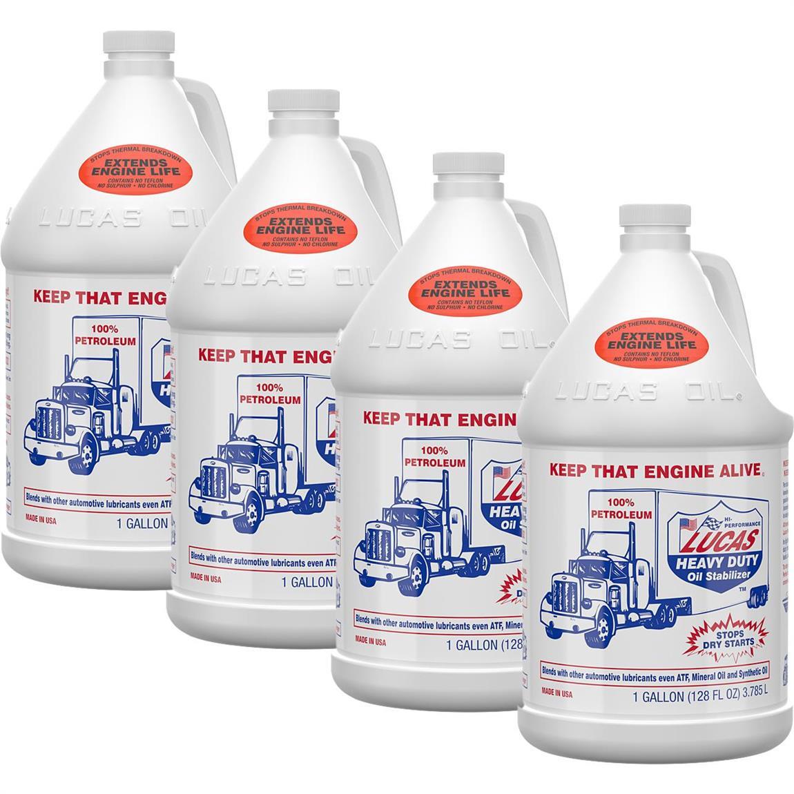 Lucas Oil 10002 Heavy Duty Oil Stabilizer, 1 Gallon, Case Of 4