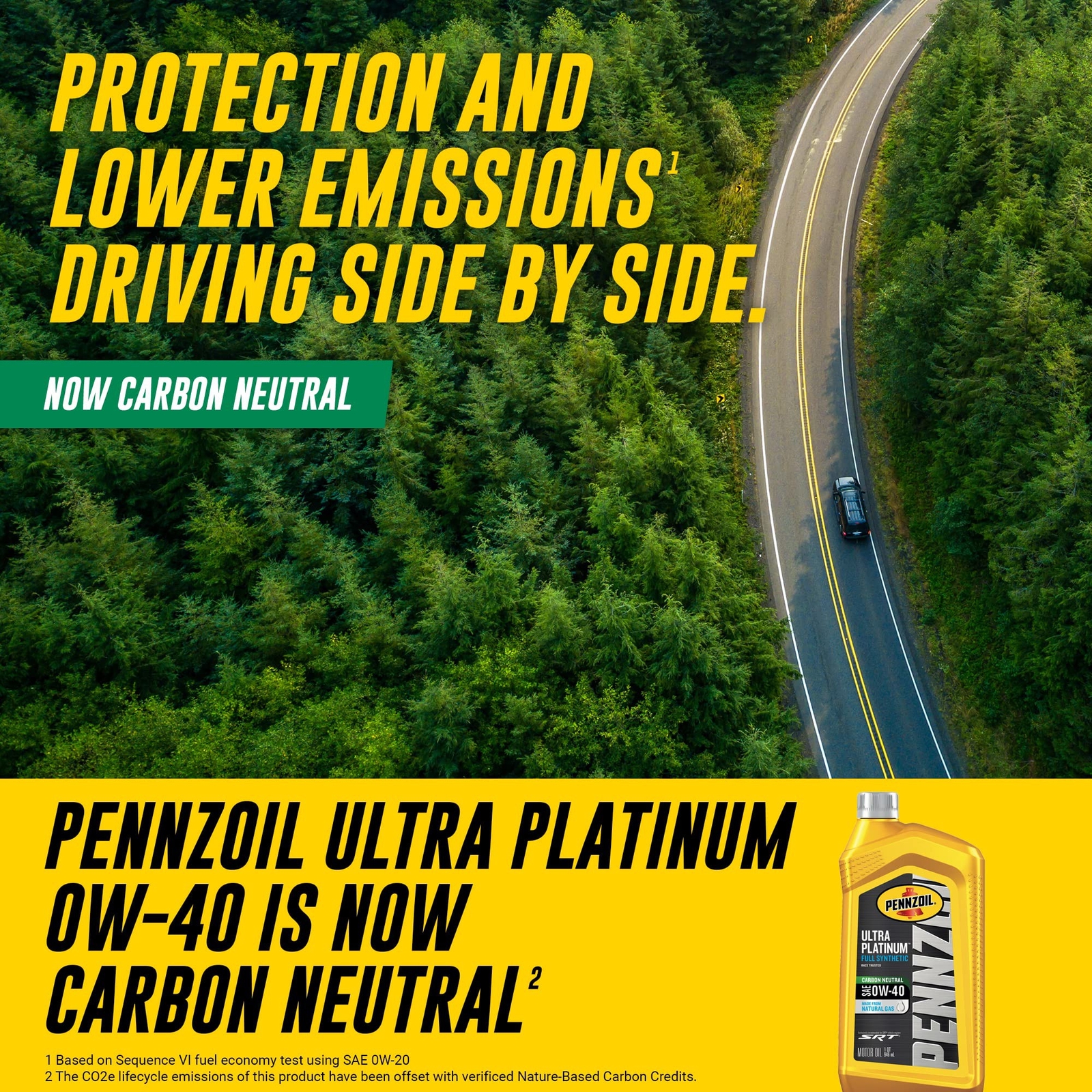 Pennzoil Ultra Platinum Full Synthetic 0W-40 Motor Oil (1 Quart, Case of 6)