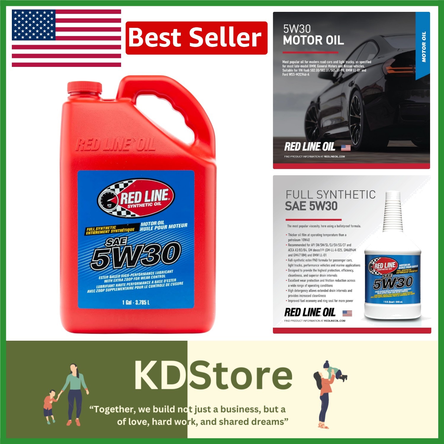 5W30 Fully Synthetic Motor Oil – 1 Gallon for Enhanced Fuel Economy