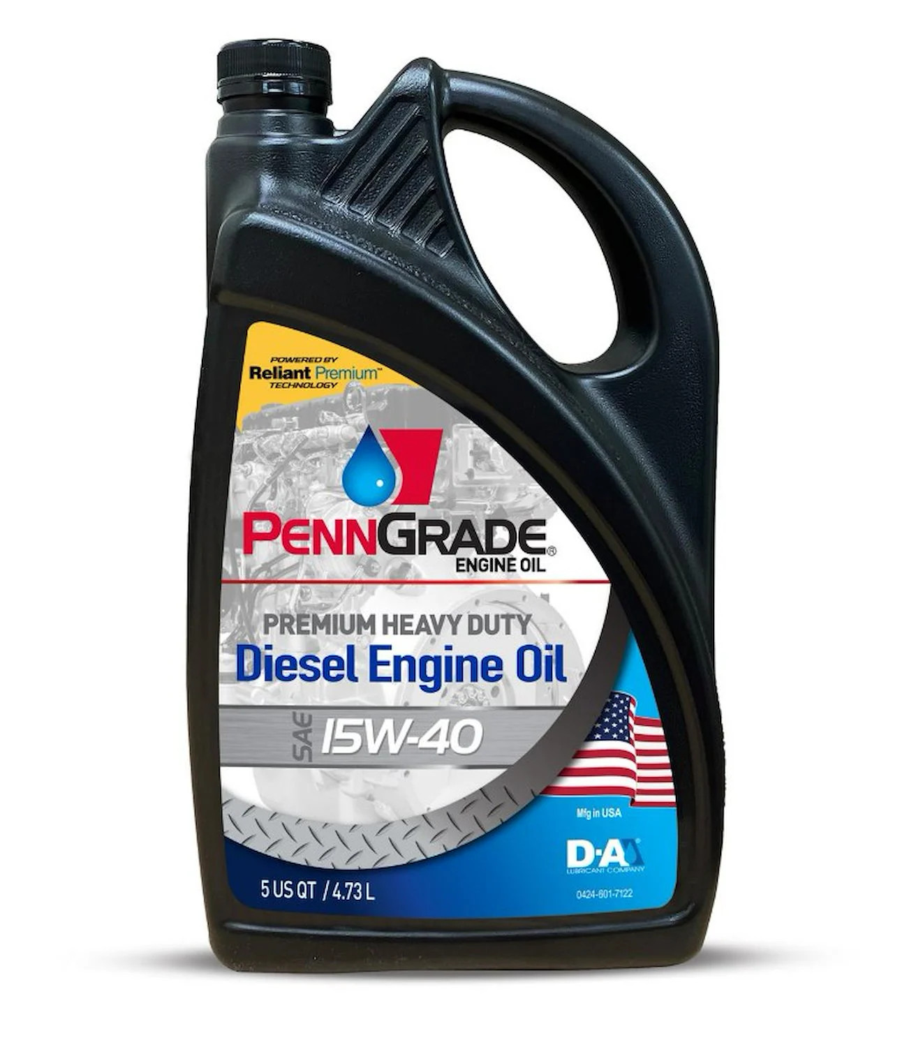 PennGrade 1 72100 Reliant Premium HDEO Synthetic Blend SAE 15W-40 Diesel Engine