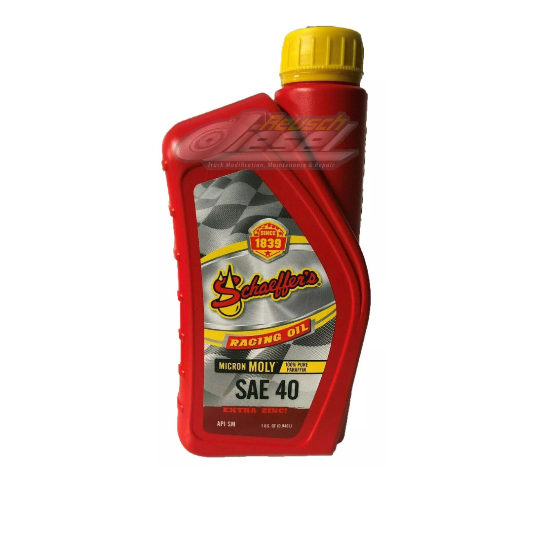 Schaeffer’s Oil Micron Moly #110 SAE 40 Racing Oil w/Zinc (Quart) #11040 #110-40