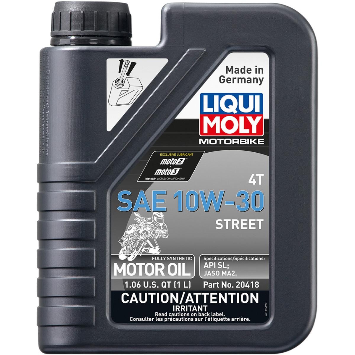 Liqui Moly 4T Synthetic Street Motor Oil – 10W-30 – 1L Motorcycle ATV/UTV 20418