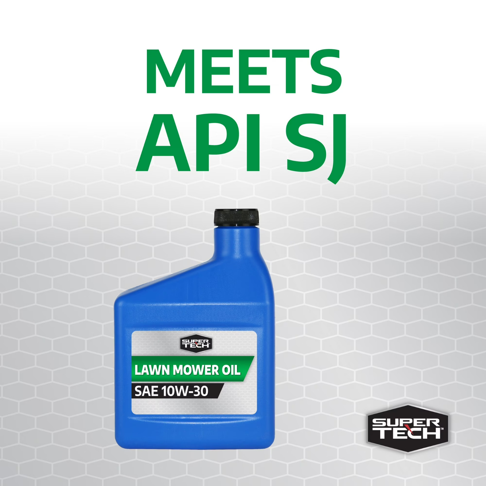 Super Tech Conventional SAE 10W-30 Lawn Mower Oil, 20 oz Bottle