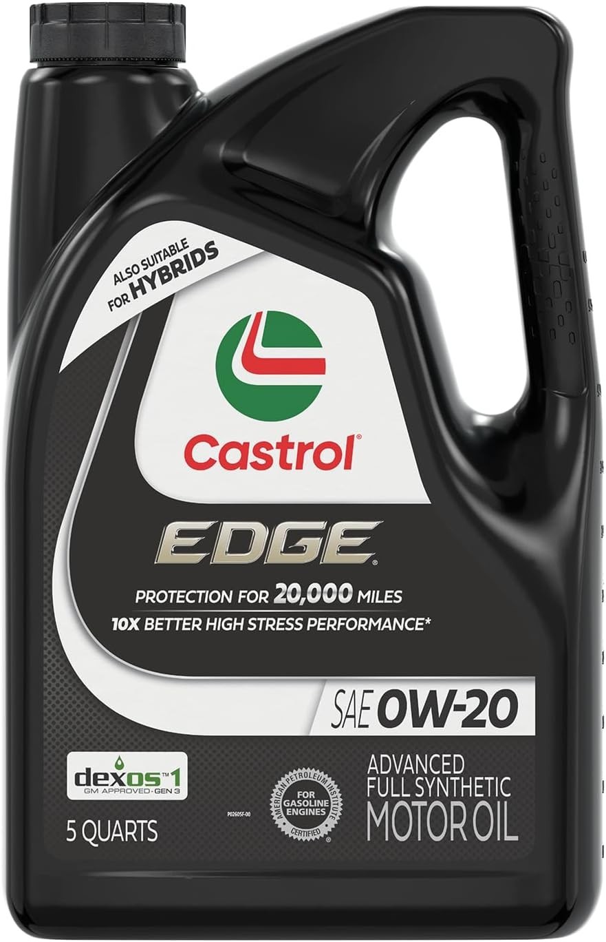 EDGE 0W-20 Advanced Full Synthetic Oil – 5 Quart Jug for Universal Fit Vehicles