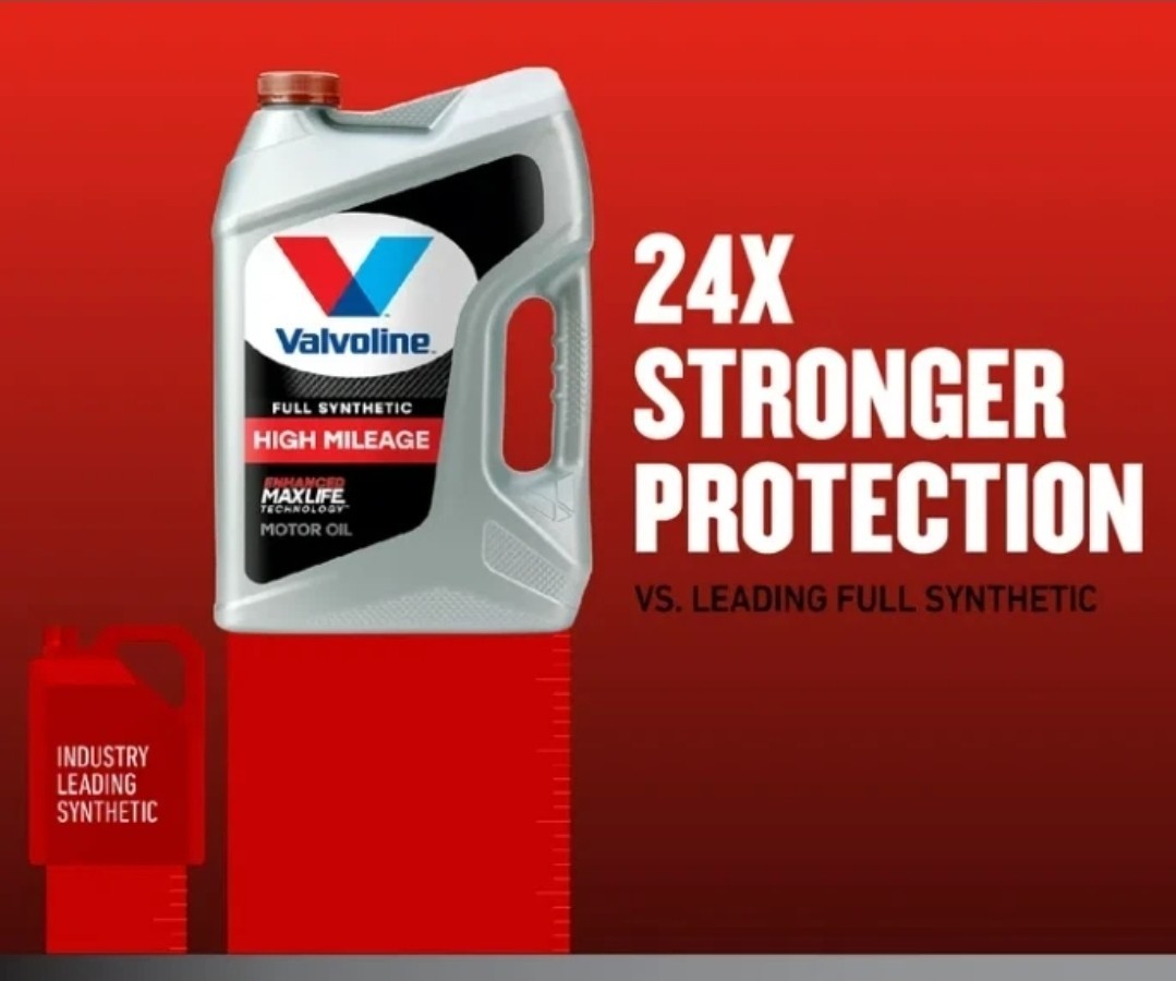 Valvoline Full Synthetic High Mileage 5W-20 Motor Oil w/Max Life Tech, 12 QT 🆕