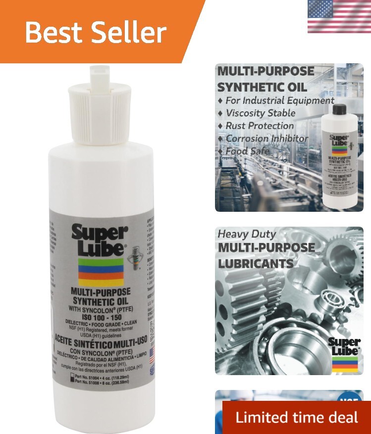 8oz Synthetic Oil – NSF Certified for Industrial Machinery Protection
