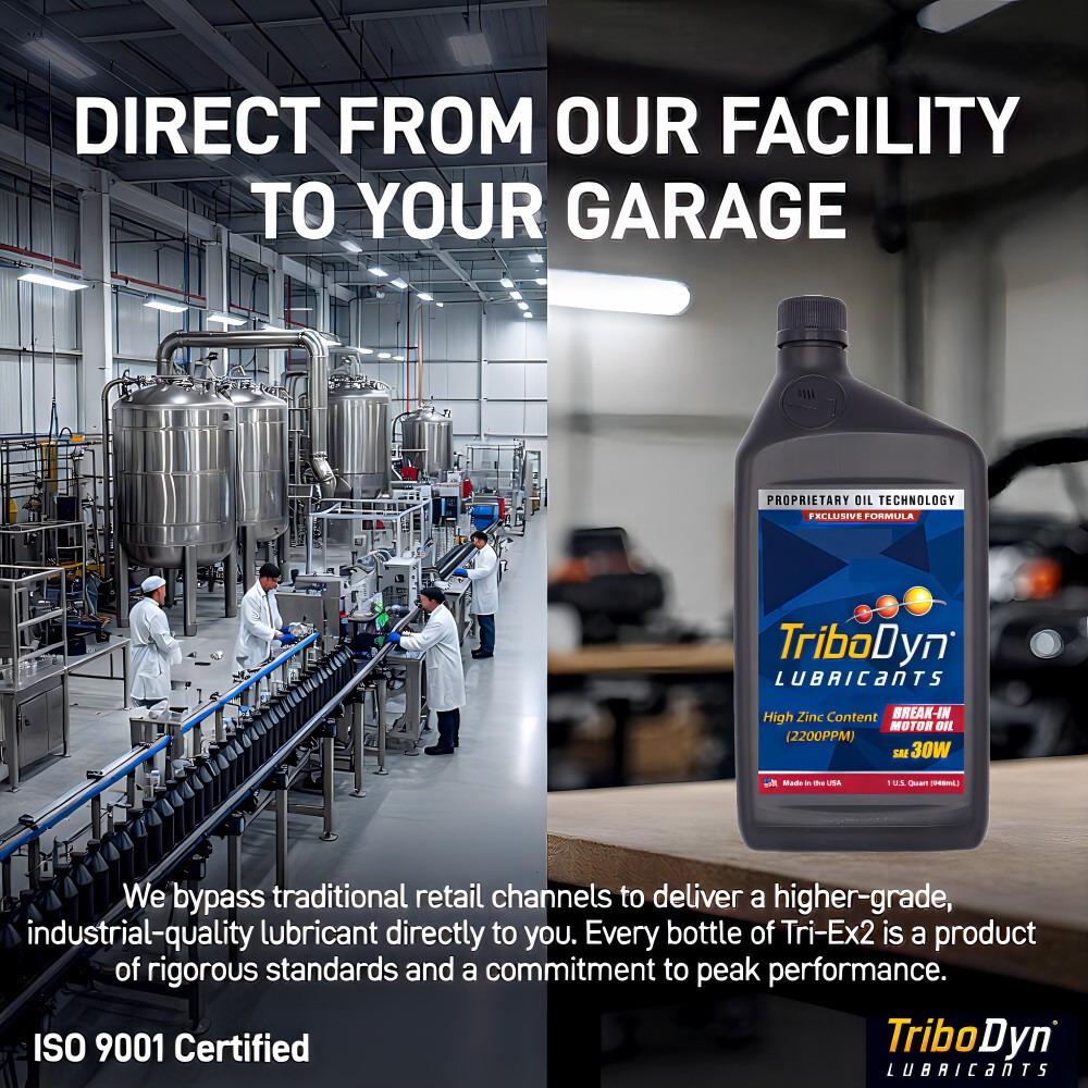 TriboDyn Lubricants SAE 30W High Zinc Engine Break In Motor Oil