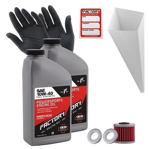 Factory Racing Parts 10W40 2Qt Oil Change Kit For Honda CRF150R CRF250R CRF450R