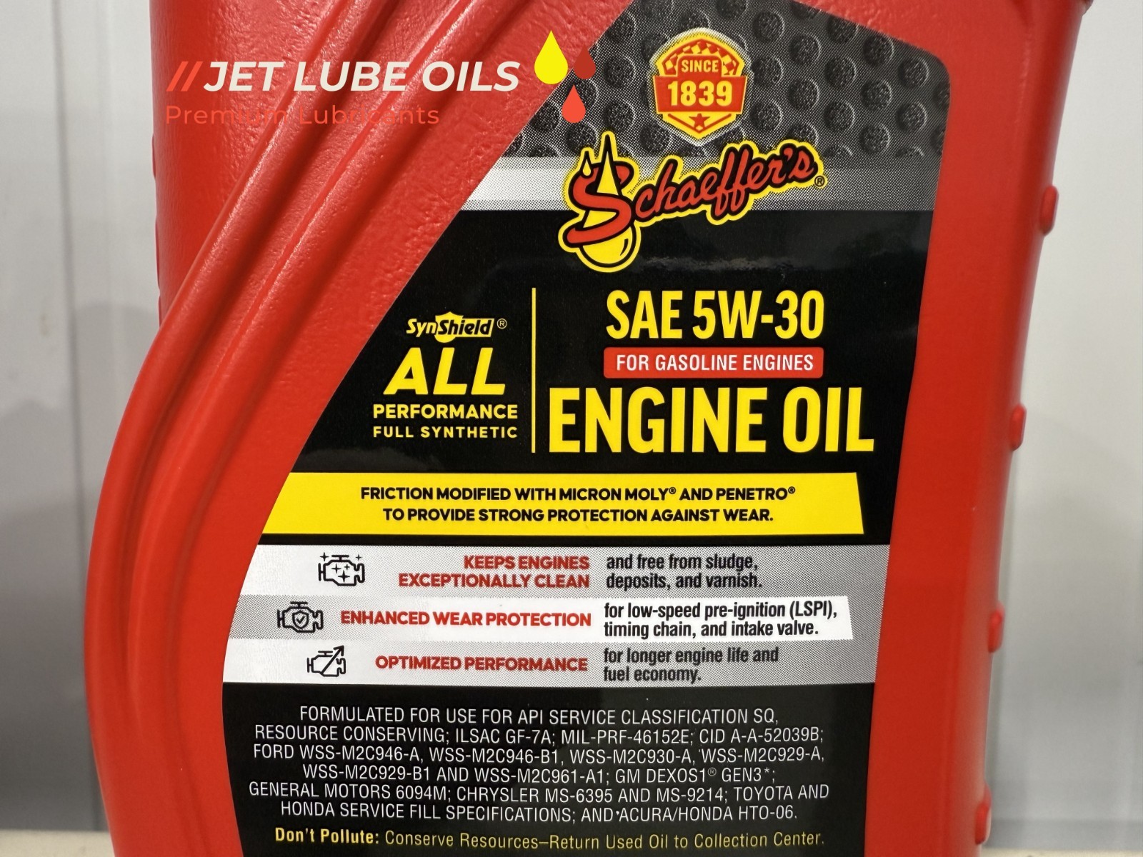 8 Schaeffer’s Oil Full Synthetic 5W-30 9003D 8 Quarts