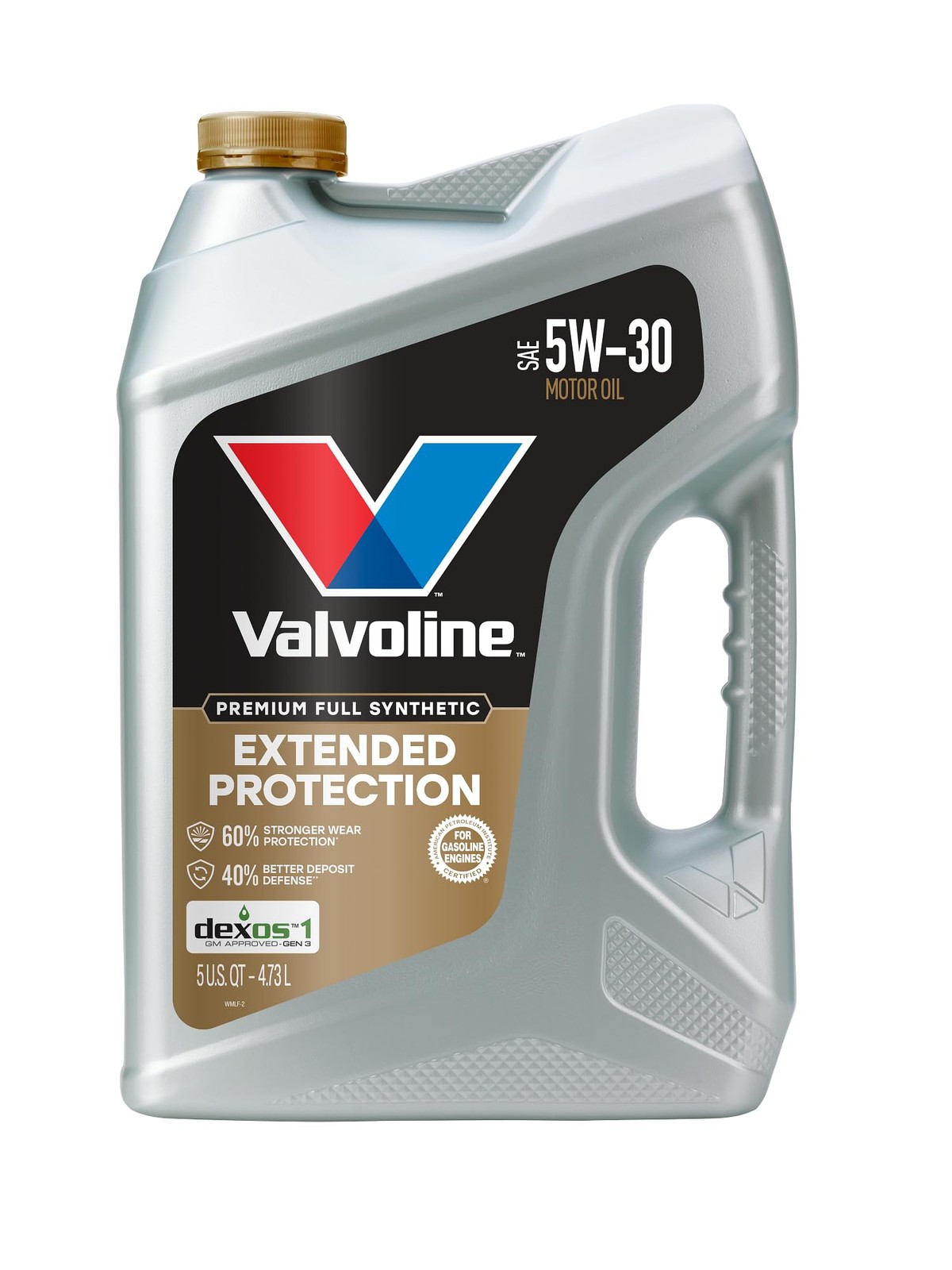 Valvoline Extended Protection Full Synthetic Motor Oil SAE 5W-30 5 5 QT, Gold